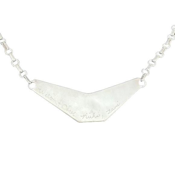 Wilton & Carol Niiha Zuni Navajo Earrings and Necklace Set - signed - Picture 5 of 8